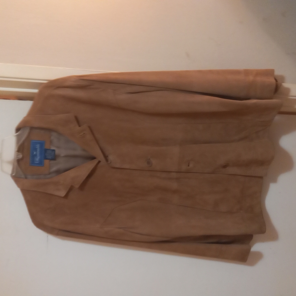 Large light brown goatskin leather faconnable jack